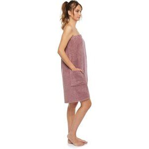 Organic Cotton Bath Wrap Towel Robe Turkish Terry Spa Cover Up Adjustable